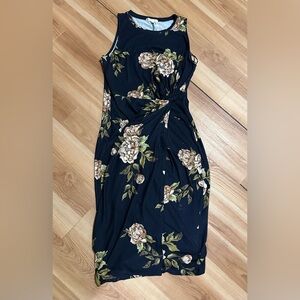 Floral Navy Dress by Nine Vitton size L.